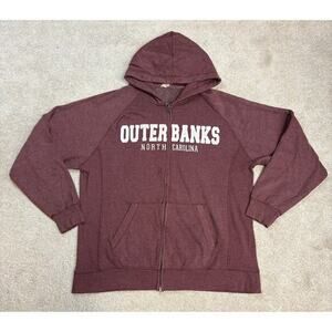 U.S. Apparel Unisex Outer Banks North Carolina OBX Zip Up Hoodie Size XL